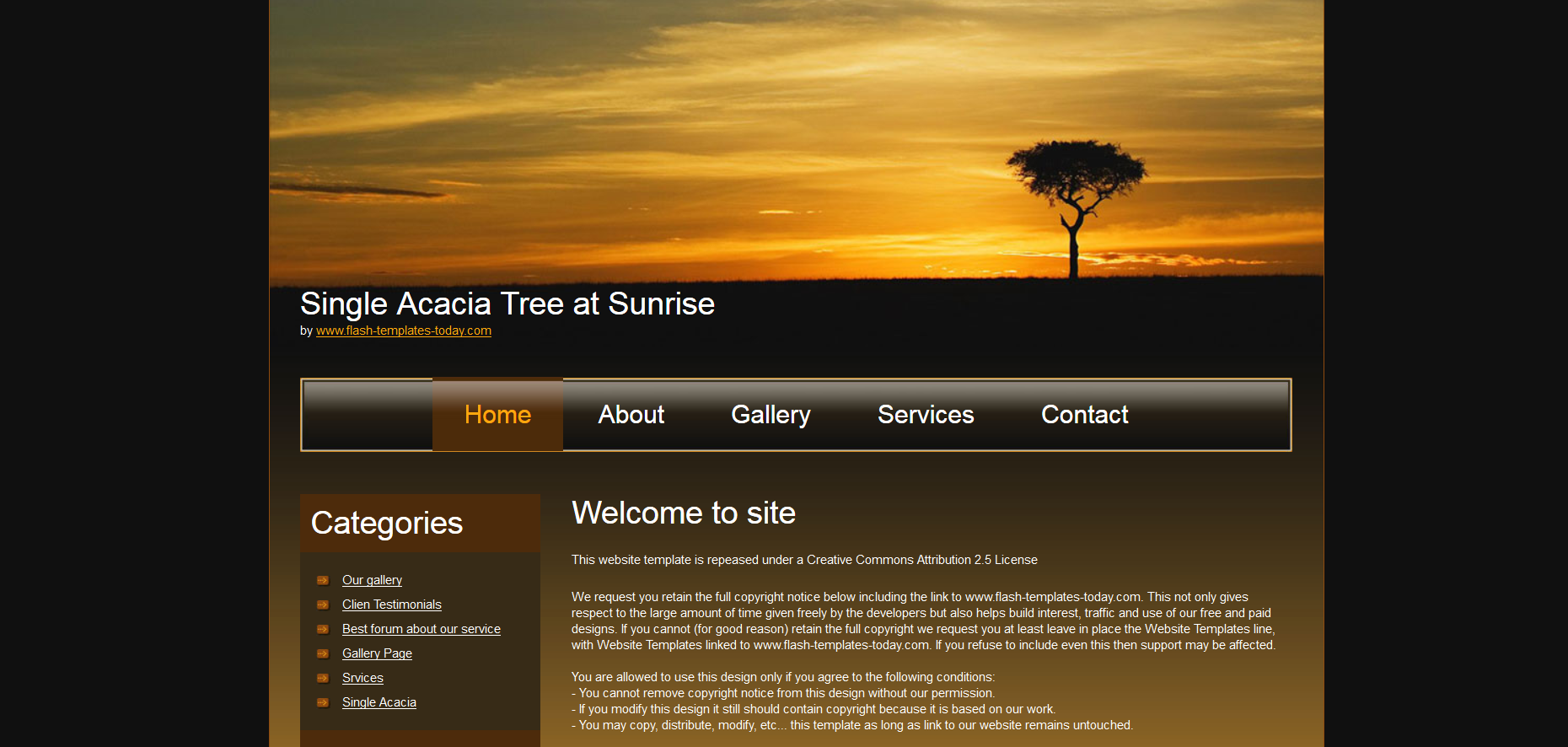 Шаблон сайта Природа №331