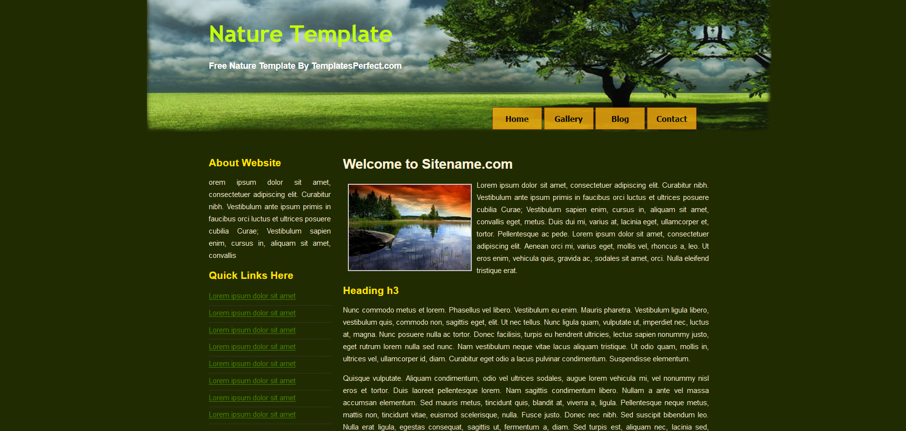 Шаблон сайта Природа №345